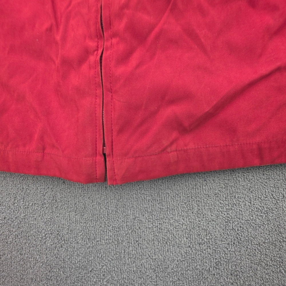 Gallery Hooded Faux Fur Lined Parka Jacket Womens Red Mid Length‎ Coat Size M - Picture 5 of 8